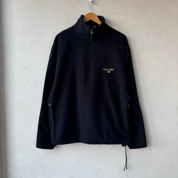 90s 폴로 스포츠 반집업 후리스