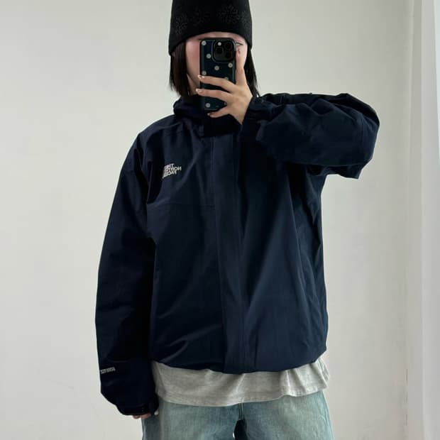 노스페이스 네이비 바람막이