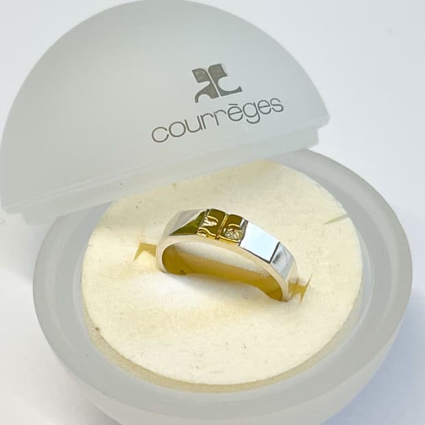 courreges / 꾸레쥬 로고 실버925 반지 