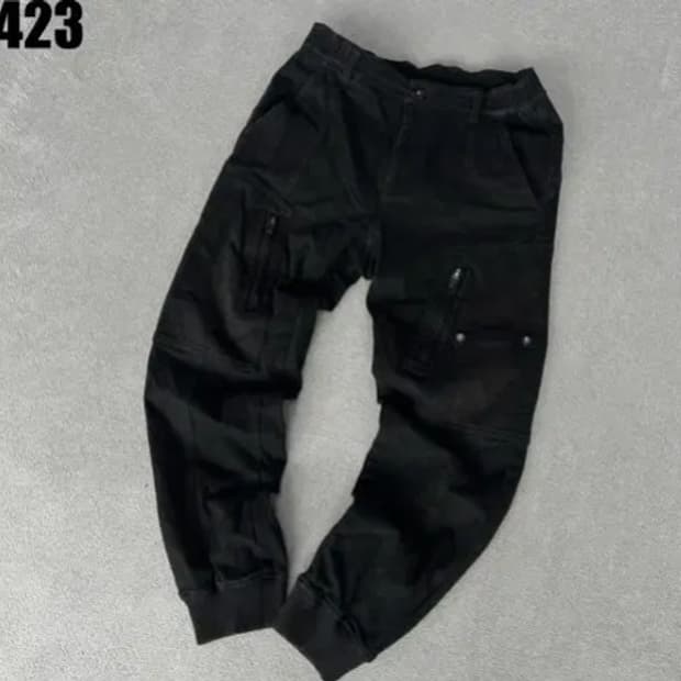 내셔널지오그래픽 블랙 카고 조거팬츠 m