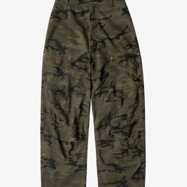 ETCE DESTROYED CAMO BAGGY PANTS II
