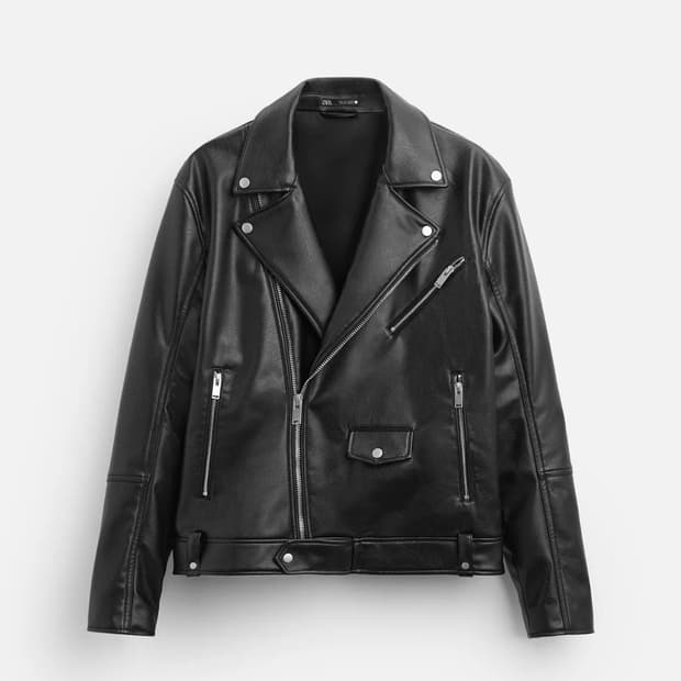 Zara 레더 바이커자켓 L
