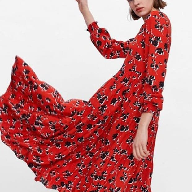 자라 플라워 롱원피스