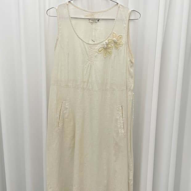 flower linen dress
