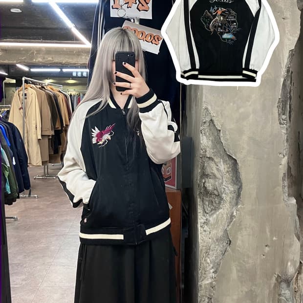 디키즈 자수 포인트 자켓 블랙 L   #csz3446