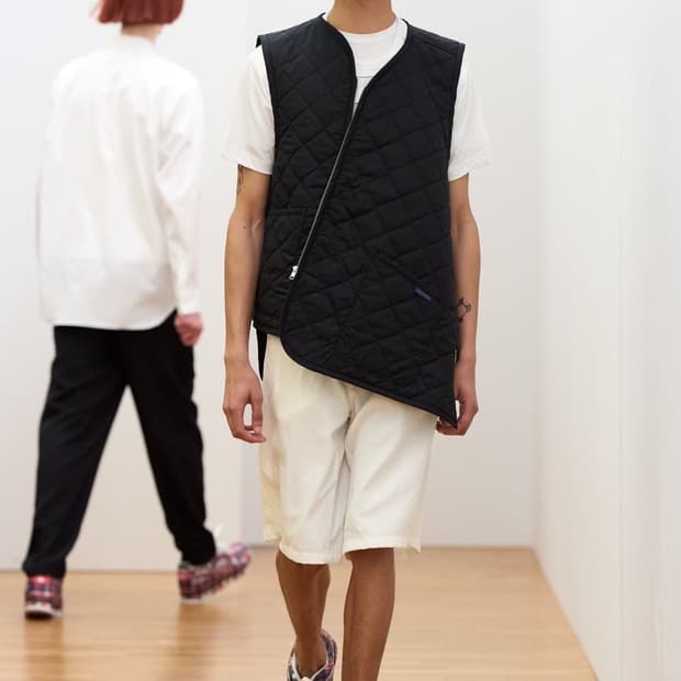 [새상품] 꼼데가르송 셔츠 라벤햄 비대칭 퀼팅 베스트 M