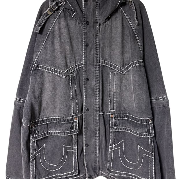 트루릴리젼 x 페치 데님 세퍼레이트 파카 블랙 XL