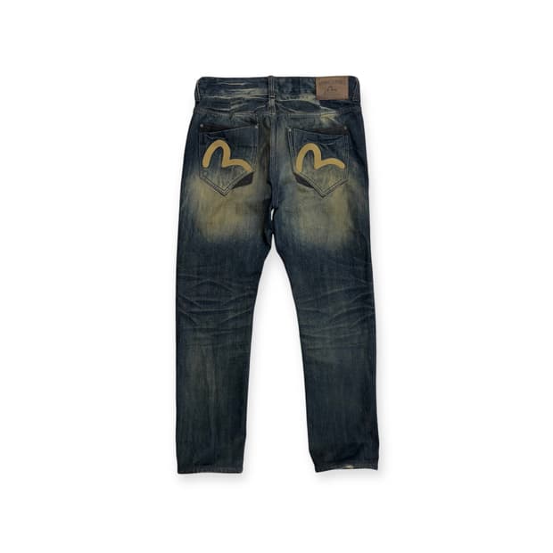 EVISU 에비수 00's 데님 워싱 팬츠 바지 38