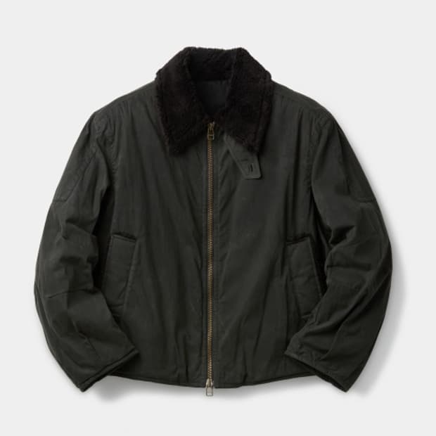 쿠어 왁스드 데크 자켓 그린