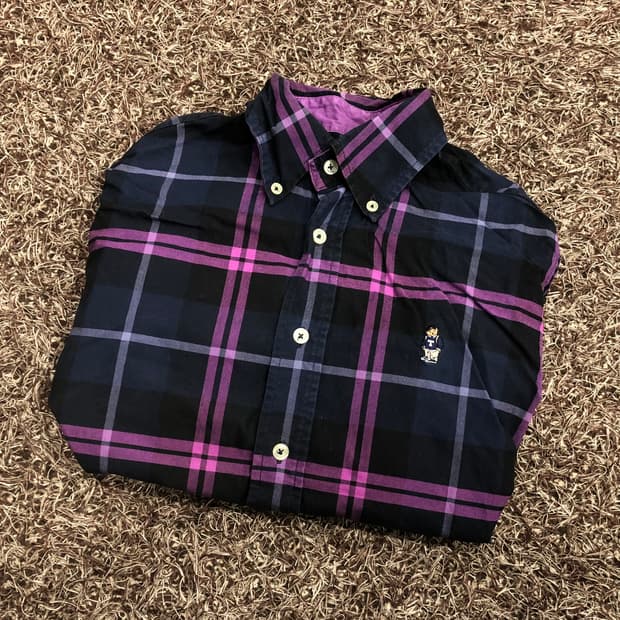 티니위니 퍼플 체크 셔츠