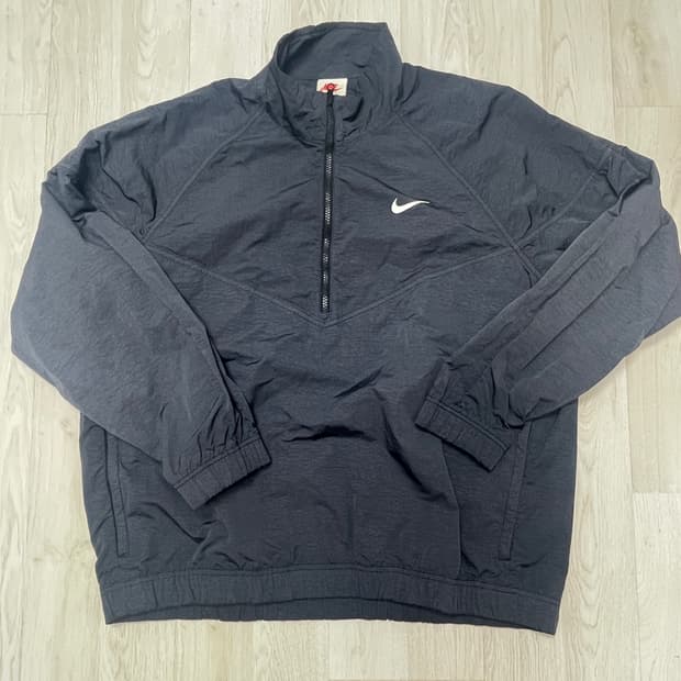 M 나이키 스투시 윈드러너 아노락 블랙