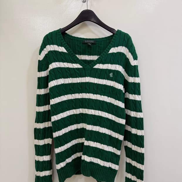 랄프로렌 여성 스트라이프 케이블 니트(정품)