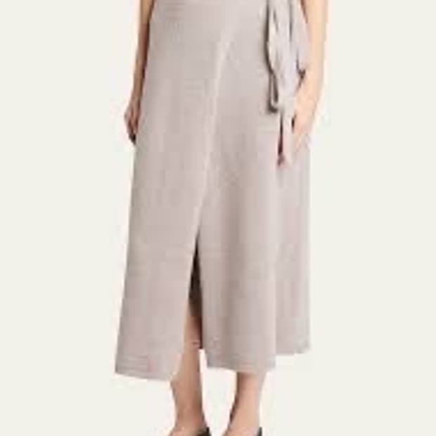 프로엔자슐러 부클 니트 랩 스커트