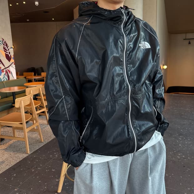 노스페이스 노벨티 올레마 후디 자켓 유광 러닝 에나멜 바람막이 화이트라벨