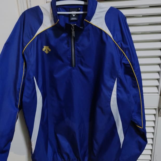 오버핏95 데상트 우븐 반집업 바람막이