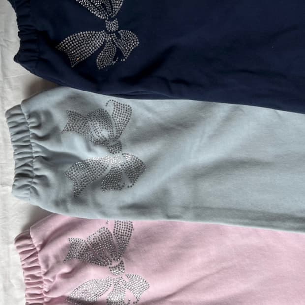 tanger ribbon bling joggers