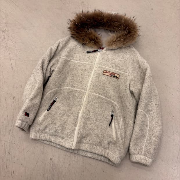 후부 올드스쿨 퍼 플리스 자켓