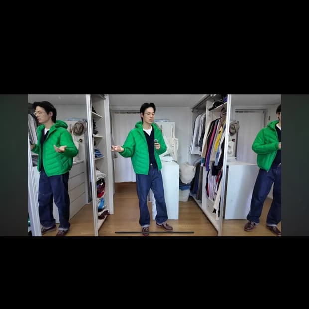 골스튜디오 경량패딩 L