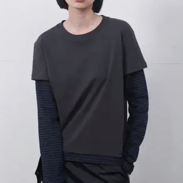 오헤시오 스트라이프 롱슬리브