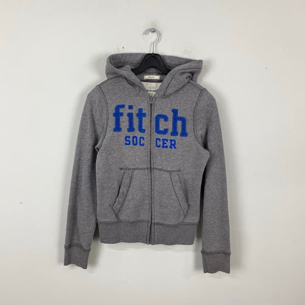 아베크롬비 그레이 후드집업 키즈 M
