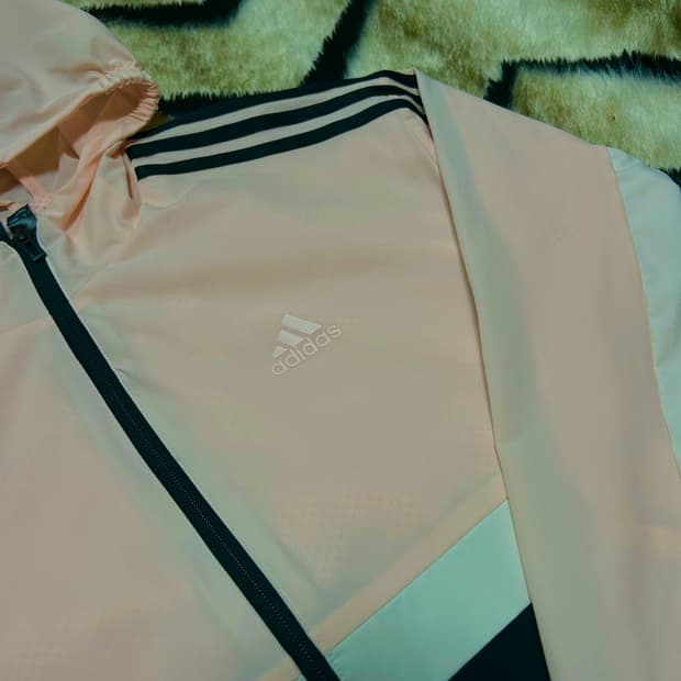 [S]아디다스 퓨처 아이콘 후드 바람막이 자켓/핑크블랙