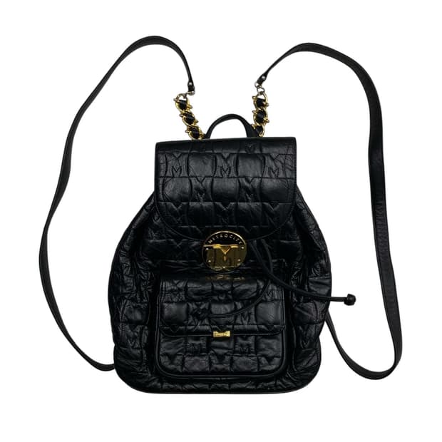 메트로시티 y2k 블랙 퀄팅백팩