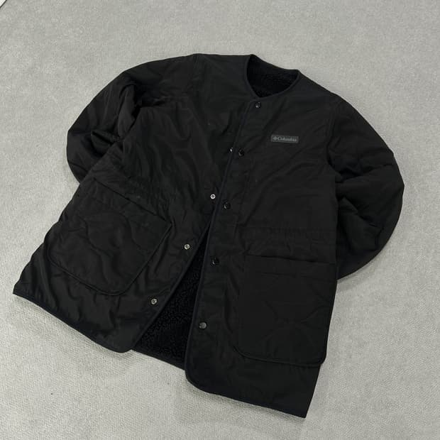 컬럼비아 블랙 양면 리버시블 퀄팅 자켓 m