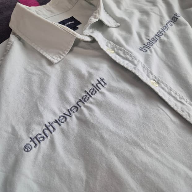 (XL)디스이즈네버댓 MI로고 옥스포드 셔츠