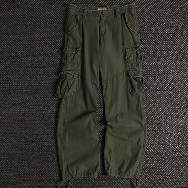 Y2K 빈티지 퍼티그 카고 팬츠o 3502