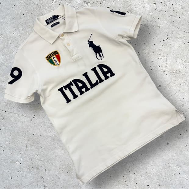 [S] 폴로랄프로렌 치프키프 이탈리아 반팔 카라티 화이트 D24