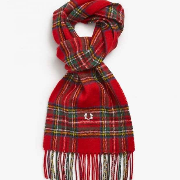 프레드페리 타탄체크 머플러