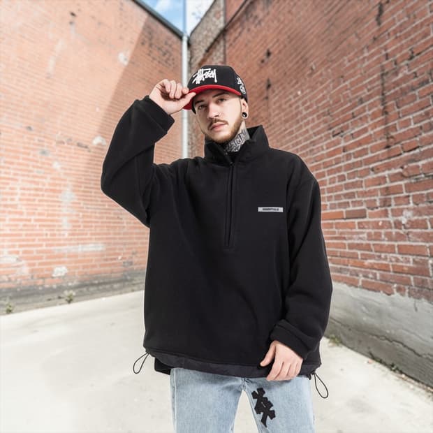 L/ 피어오브갓 에센셜 플리스 하프집업