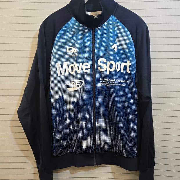 데상트 무브 스포츠 트랙 자켓 네이비