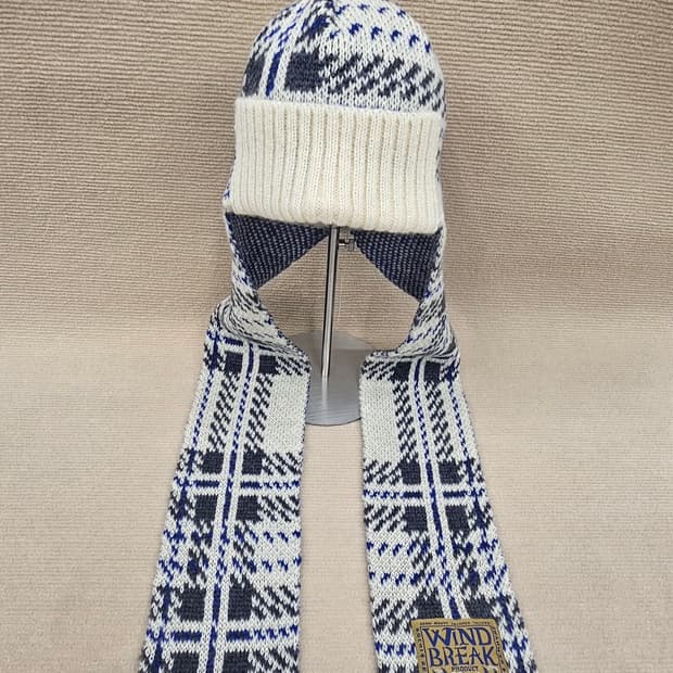 [새상품] 캐피탈 5G 울 타탄체크 게일 캡 - 화이트