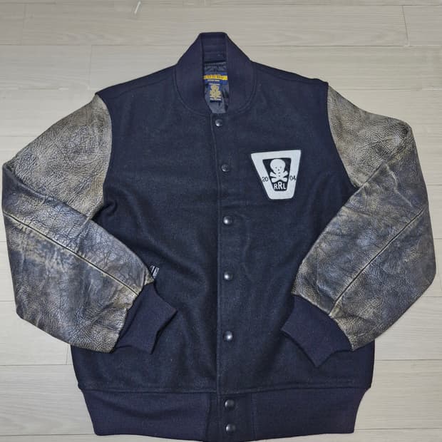 [100~105] 폴로 럭비 랄프로렌 레더 바시티 자켓