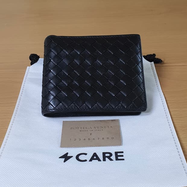 보테가베네타 반지갑/지갑 블랙 정품A급(감정O)