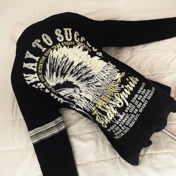 일본빈티지 빈티지 긴팔 공겜여주 펑크 와투케 고스 긴팔 아카이브 펑크갸루