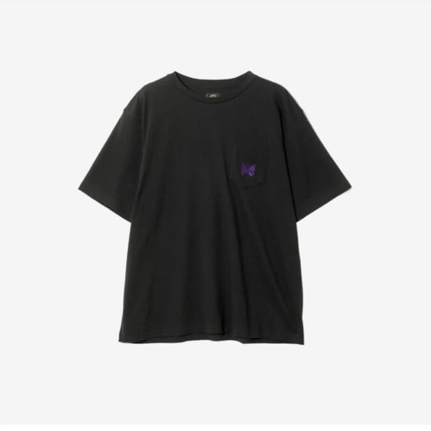 니들스 빠삐용 포켓 티셔츠 블랙 M 새상품