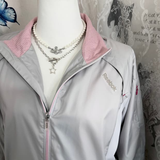 리복 연그레이 & 핑크 바람막이