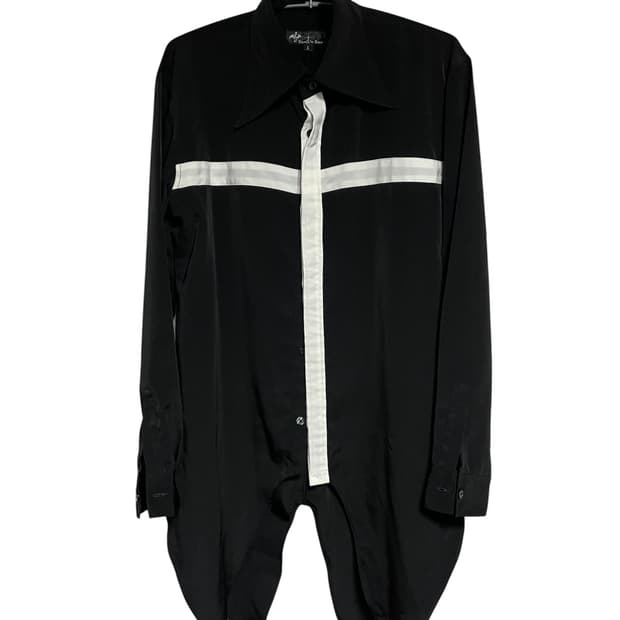 Vkei 00s 고스 크로스 십자가 셔츠 유니섹스무채색락시크펑크고딕emo