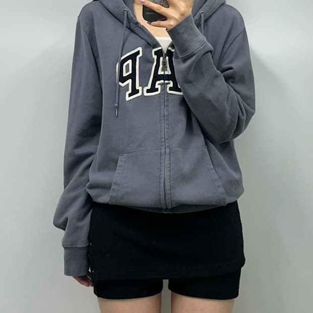 Gap 갭 다크그레이 후드집업