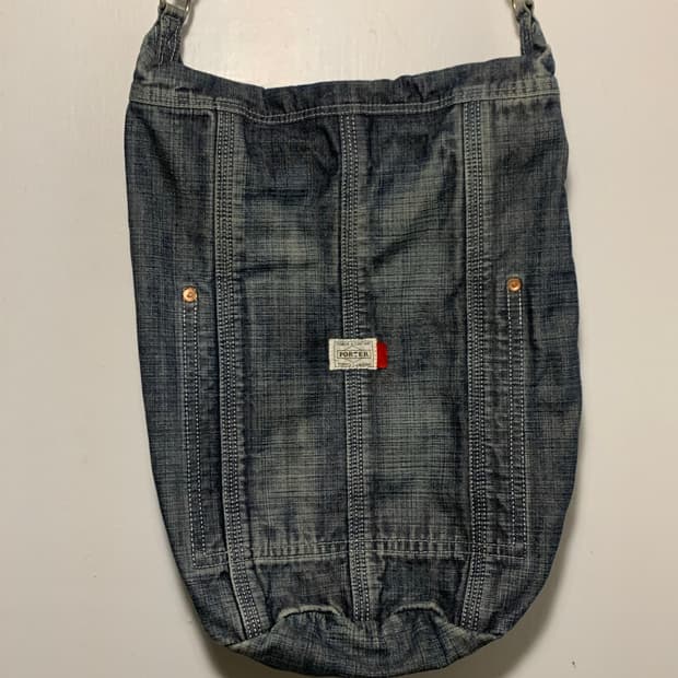포터 데님 투웨이 숄더백
