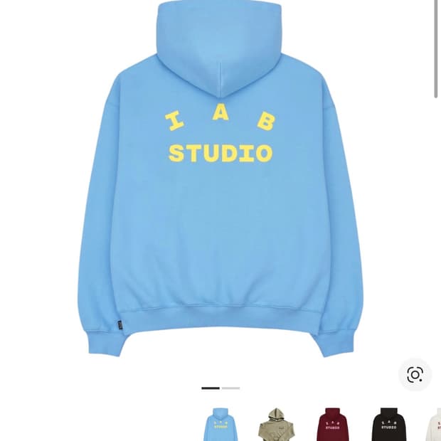 아이앱 스튜디오 후드 스카이 블루 레몬 M