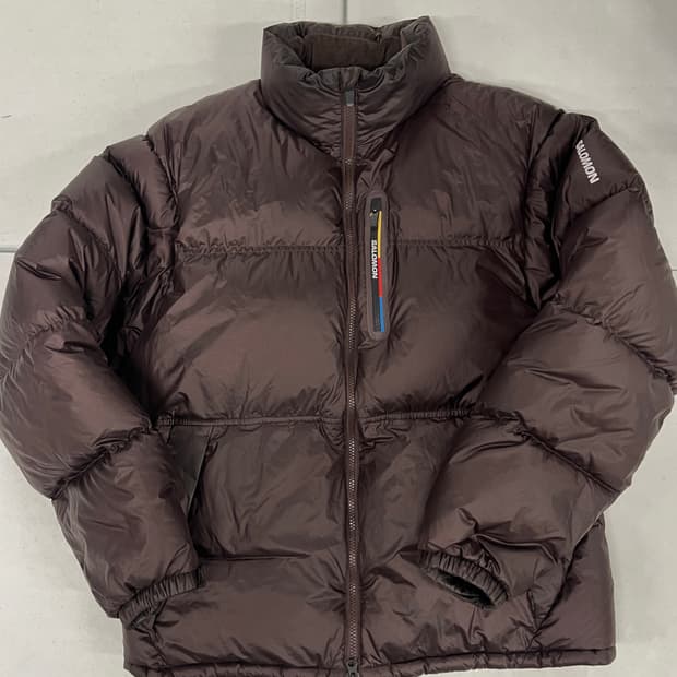 급처)살로몬 컨투어 다운 자켓 초콜릿