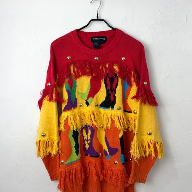 빈티지 SPREE INTERNATIONAL 패턴 니트