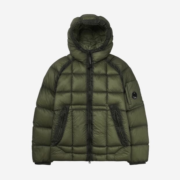 C.P. 컴퍼니 D.D. 쉘 후드 다운 자켓 캐퍼스 그린 라지 새제품 