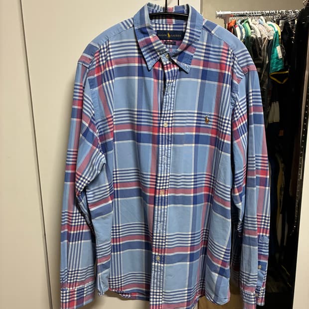 👕 [새상품] 폴로랄프로렌 체크 셔츠 XL/105