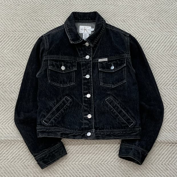 캘빈클라인 흑청 트러커자켓 r3471