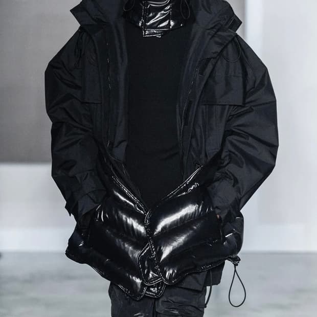 준지 juun.j 19fw 컬렉션라인 패딩레이어드 파카 블랙