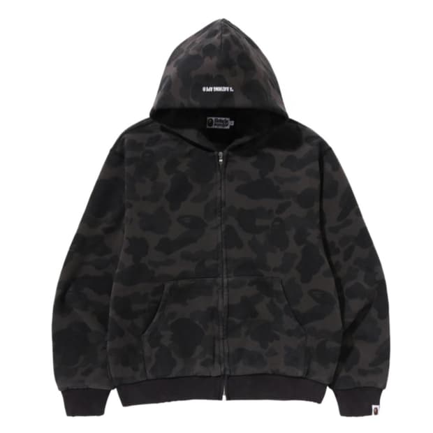 베이프 퍼스트 카모 후드집업 블랙